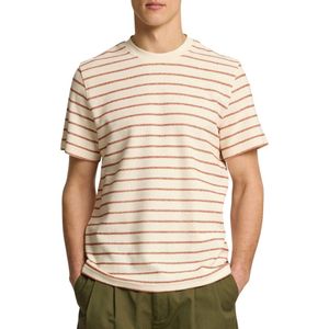 Selected Homme - Slhdjango Stripe SS O-Neck TEE - Ecru - T-shirt