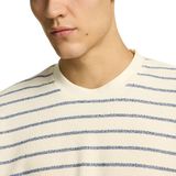 Selected Homme - Slhdjango Stripe - T-shirt - Beige - Katoen