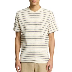 Selected Homme - Slhdjango Stripe - T-shirt - Beige - Katoen
