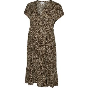 Mlnaia - Zwangerschapsjurk - V-Hals - Korte Mouwen - Knielengte - Regular Fit