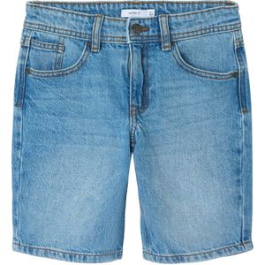 Jeansshort NAME IT. Katoen materiaal. Maten 9 jaar - 132 cm. Blauw kleur