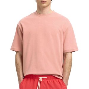 Selected Homme - Slhlooseoscar - T-shirt - Katoen/Polyester/Elastomultiester - Casual Stijl