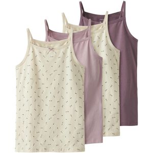 Name It Unterhemd "NKFSTRAP TOP 4P BUTTERCREAM FLORAL NOOS", (Packung, 4 St.)