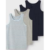 Name It - Mouwloos Basislaag - Zwart - Katoen - 4 Eenheden