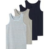 Name It - Mouwloos Basislaag - Zwart - Katoen - 4 Eenheden