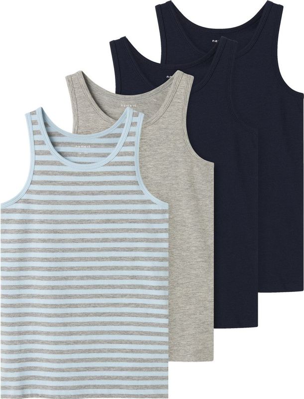 Name It - Mouwloos Basislaag - Zwart - Katoen - 4 Eenheden