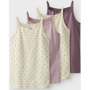 Name it - 4-pak Meisjes Hemdjes - Buttercream