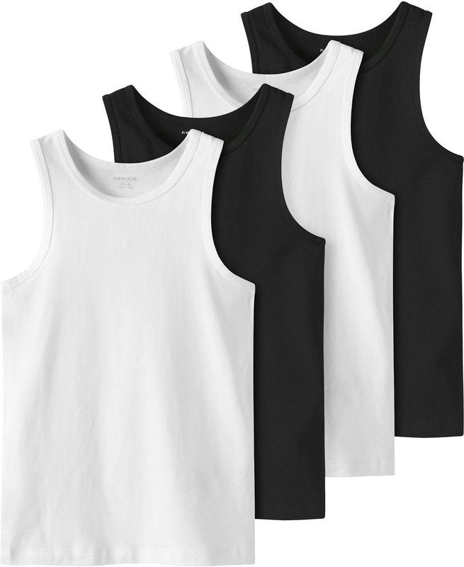 Name it - 4-Pack Onderhemden - Wit - Katoen