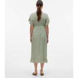 Mlsophie - Zwangerschapsjurk - Midi-lengte - V-Hals - Korte Mouwen - Regular Fit