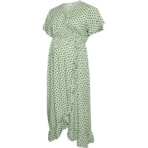 Mlsophie - Zwangerschapsjurk - Midi-lengte - V-Hals - Korte Mouwen - Regular Fit