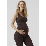 MAMALICIOUS - Mouwloos Dameshemd - Ronde Hals - Zachte Polyamidemix