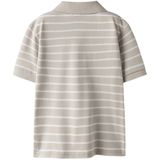 NAME IT - NKMVOLO - Poloshirt - Zand en Wit - Korte Mouwen