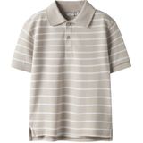 NAME IT - NKMVOLO - Poloshirt - Zand en Wit - Korte Mouwen