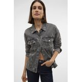 Vero Moda - Vmtessa Ls Oversize Denim Jacket - Grijs - Denim - Dames