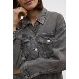 Vero Moda - Vmtessa Ls Oversize Denim Jacket - Grijs - Denim - Dames