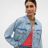 Vero Moda - Klassieke Denim Jack - Lichtblauw - Katoen/Lycra/Polyester