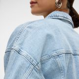 Vero Moda - Klassieke Denim Jack - Lichtblauw - Katoen/Lycra/Polyester