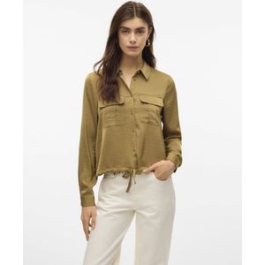 VERO MODA - VMMARYS DANA LS BOMBER WVN GA - Blouse - Groen - Katoen