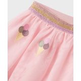 Tule Rok - All-over Print - Geweven Stof - Glitter Detail - Geborduurd - Elastische Taille