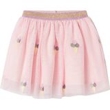 Tule Rok - All-over Print - Geweven Stof - Glitter Detail - Geborduurd - Elastische Taille