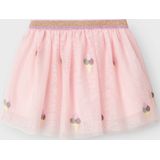 Tule Rok - All-over Print - Geweven Stof - Glitter Detail - Geborduurd - Elastische Taille