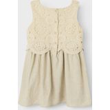 NAME IT MINI - A-Lijn Jurk - Mouwloos - Ronde Hals - Katoen/Linnen