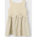 NAME IT MINI - A-Lijn Jurk - Mouwloos - Ronde Hals - Katoen/Linnen