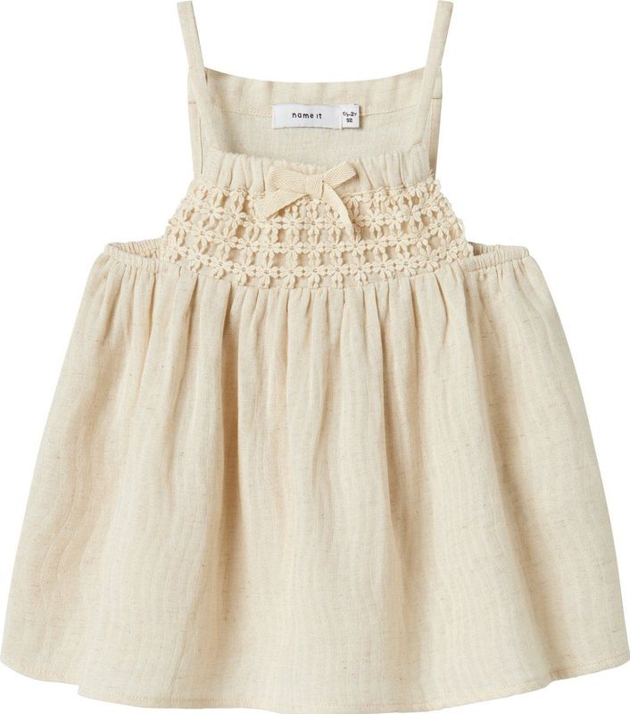 Peplum Top - Mouwloos - Geweven Stof - Vierkante Hals - Loose Fit