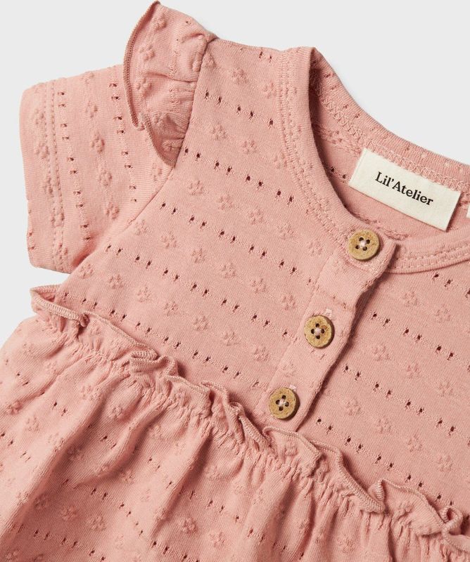 NAME IT Nbfjamla Ss Body Dress Lil voor dames, Misty Rose, 56