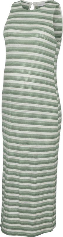 MAMALICIOUS - A-lijn Jurk - Ronde Hals - Polyester - Lange Lengte