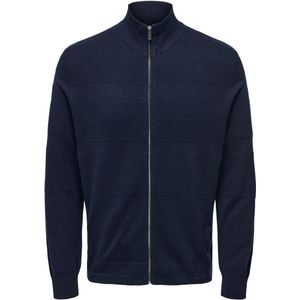 Vest - Hoge Hals - Lange Mouwen - Regular Fit - Structuurgebreide Knitwear