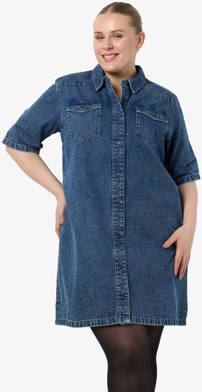 NOISY MAY - Curve - Spijkerjurk - Dark Blue Denim