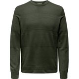 Only & Sons - Onsmalik Reg 12 - Trui - Olive Night/Melange - Mannen