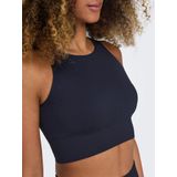 Athleisure - Top - Groen - Ribstof - Mouwloos - U-Hals - Naadloos