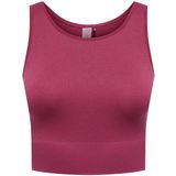 Onpjaia - Top - Zwart - Ribstof - Mouwloos - U-Hals - Slim Fit