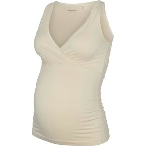 Bodycon - V-hals Top - Zwart - Katoen - Mouwloos - Voedingsfunctie