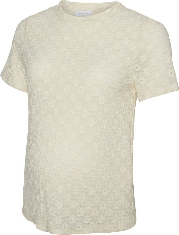 MAMALICIOUS - Top - Regular Fit - Korte Mouwen - Ingebreid Patroon