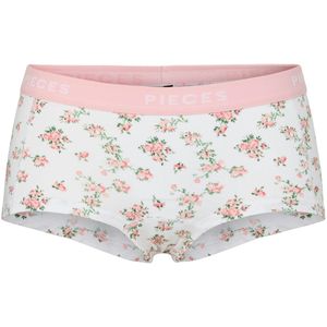 PIECES - PCLOGO - Boxershorts - Wit - Verpakking van 4 Stuks