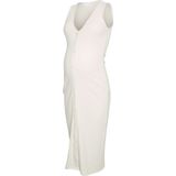 MAMALICIOUS - Jurk - Crème - 3/4 Lengte - V-hals - Mouwloos