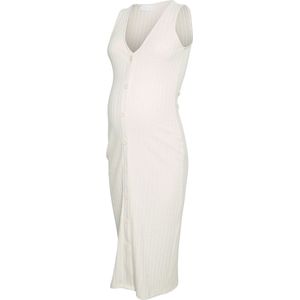 MAMALICIOUS - Jurk - Crème - 3/4 Lengte - V-hals - Mouwloos