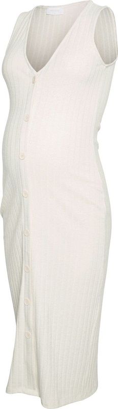 MAMALICIOUS - Jurk - Crème - 3/4 Lengte - V-hals - Mouwloos
