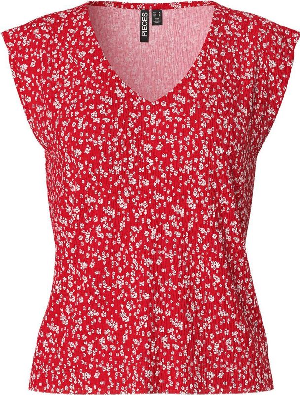 PIECES - PCFLORA SS V-NECK TOP - Meisjes - T-shirt