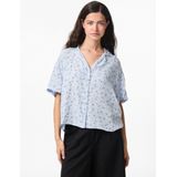 Blouse - Print - Viscose - Halflange Mouwen - Knoopsluiting