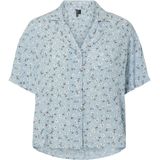 Blouse - Print - Viscose - Halflange Mouwen - Knoopsluiting