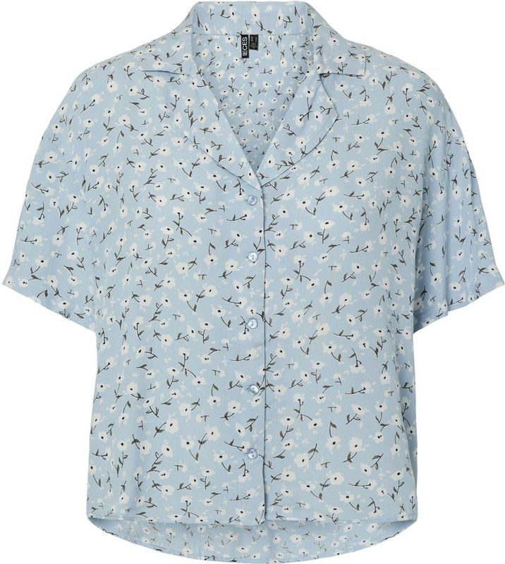 Blouse - Print - Viscose - Halflange Mouwen - Knoopsluiting