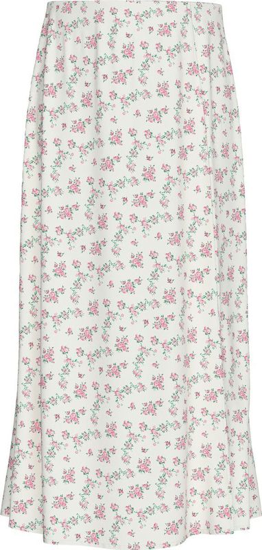 PIECES - PCNya - Rok - Groen - Rosa - Wit - 7/8 lengte - Normale pasvorm