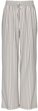 Broek - High-Waist - Enkellang - Zakken: Zijzakken - Elastische Taille