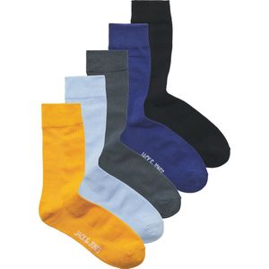 Jack & Jones - JACCHESTER - Huissokken - Duifblauw / Pastelblauw / Donkerblauw / Goudgeel - 5 Pack