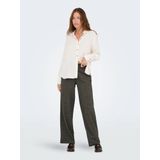 Only - ONLDELL MW WIDE PULL-UP PANT TLR NOOS - Stretchbroek - Zwart