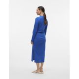 Mamalicious - Zwangerschapsjurk - Ribstructuur - Blauw - Polyester/Viscose